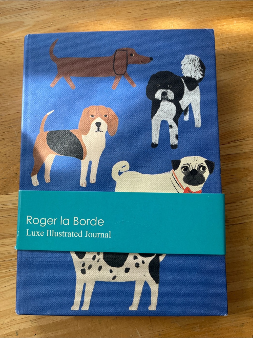 Blue Illustrated Dog Journal by Roger La Borde - Illustrated